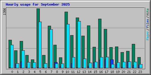 Hourly usage for September 2025